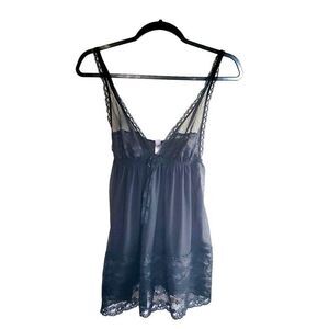 Victoria's Secret Womens Teddy Black S Lace Trim Sheer Lingerie